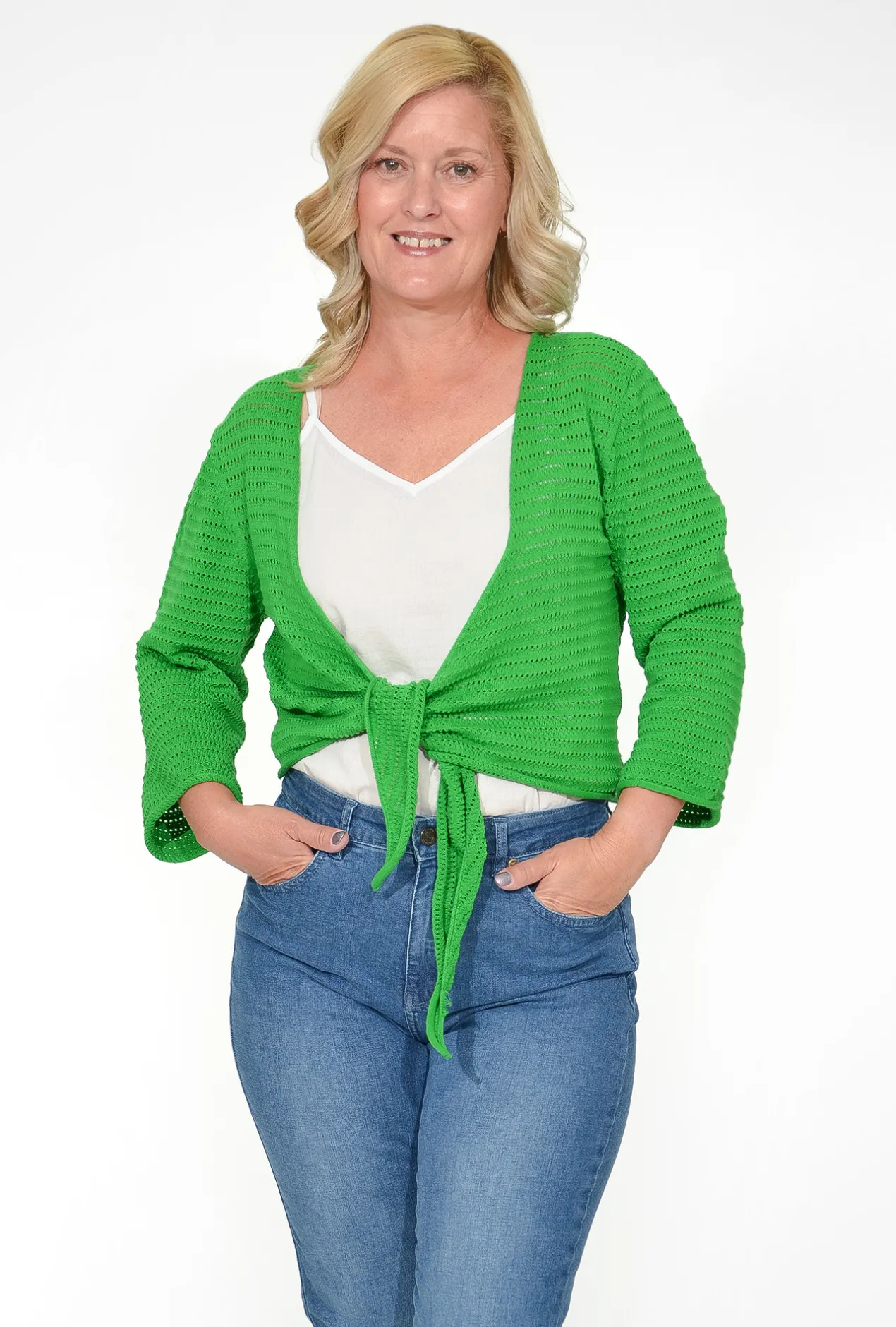 Orientique Alice Cotton Knit Wrap in- Cotton Tops | Cardigans & Jumpers