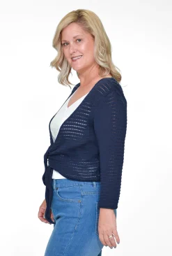 Orientique Alice Cotton Knit Wrap in- Cotton Tops | Knitwear Tops