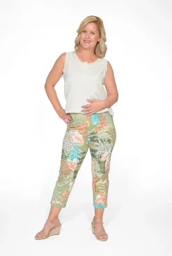 Orientique Angela Cotton 3/4 Capri Pants in-Women Womens Pants