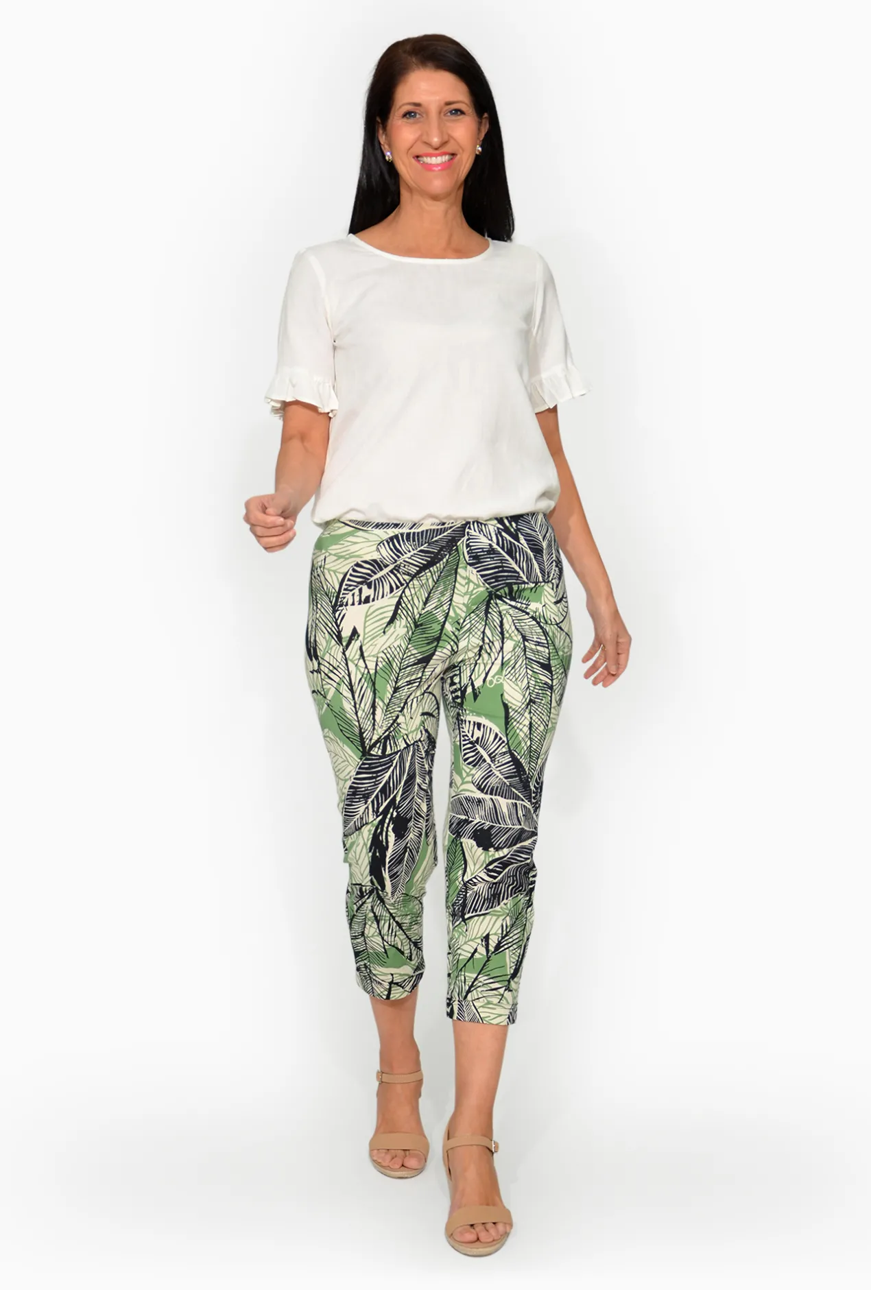 Orientique Angela Cotton 3/4 Capri Pants in-Women Womens Pants