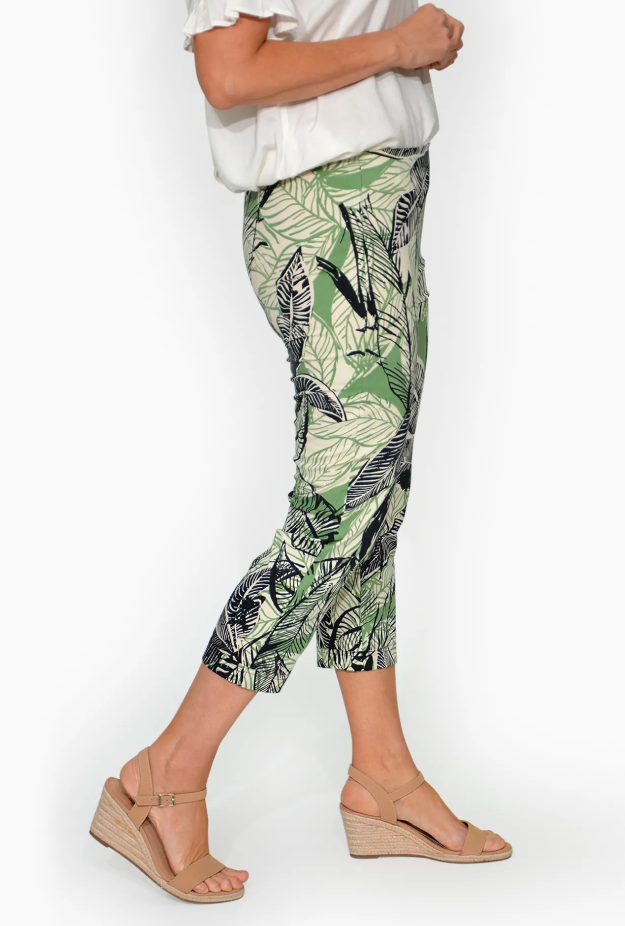 Orientique Angela Cotton 3/4 Capri Pants in-Women Womens Pants