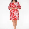 One Summer Ashlee Rayon Sleeved Shift Dress in- Long Sleeved Dresses | Above Knee Dresses