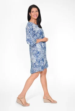 One Summer Ashlee Rayon Sleeved Shift Dress in- Long Sleeved Dresses | Above Knee Dresses