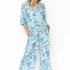 One Summer Avril Rayon Shirt & Pant Set in-Women Womens Pants