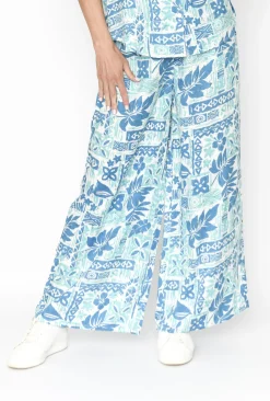 One Summer Avril Rayon Shirt & Pant Set in-Women Womens Pants