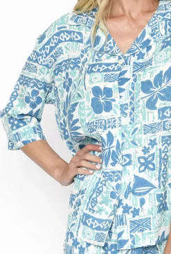 One Summer Avril Rayon Shirt & Pant Set in-Women Womens Pants