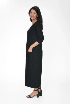 Cotton Village Betty Elbow Sleeve Midi Dress in- Cotton Dresses | Midi Dresses