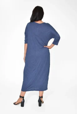 Cotton Village Betty Elbow Sleeve Midi Dress in- Cotton Dresses | Midi Dresses