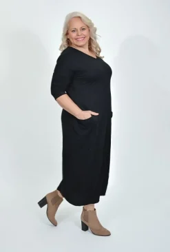 Cotton Village Betty Elbow Sleeve Midi Dress in- Cotton Dresses | Midi Dresses