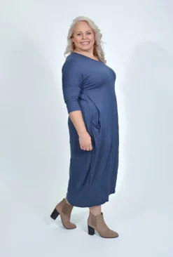 Cotton Village Betty Elbow Sleeve Midi Dress in- Cotton Dresses | Midi Dresses