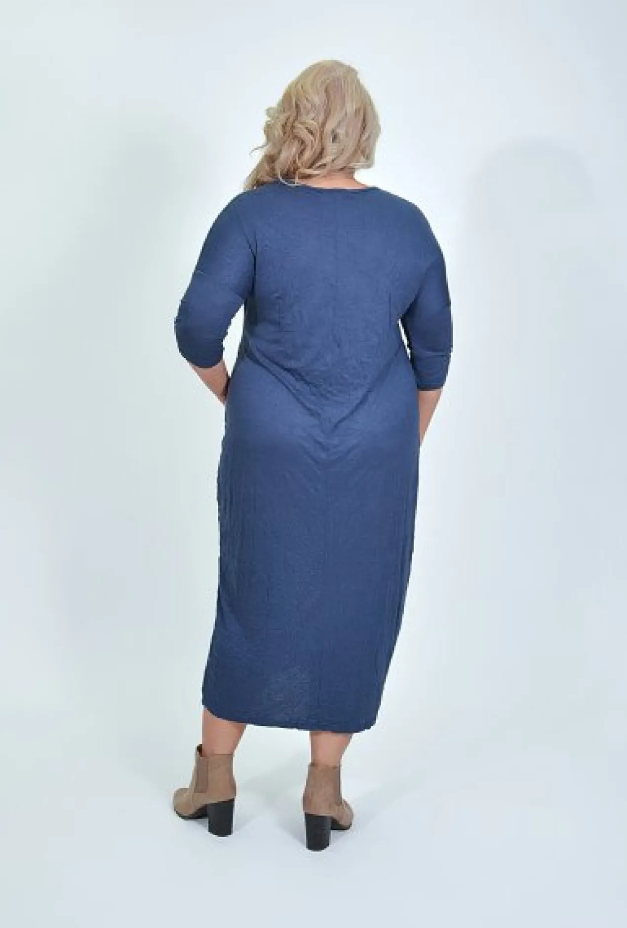 Cotton Village Betty Elbow Sleeve Midi Dress in- Cotton Dresses | Midi Dresses