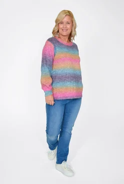 Willow Tree Britannia Ombre Rainbow Jumper- Cardigans & Jumpers | Knitwear Tops