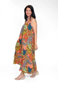 Orientique Buffy Rayon Sleeveless Midi Dress in- Sleeveless Dresses | Maxi Dresses