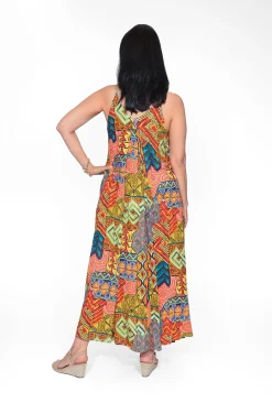 Orientique Buffy Rayon Sleeveless Midi Dress in- Sleeveless Dresses | Maxi Dresses