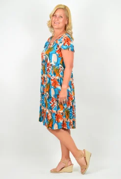 One Summer Chloe Crepe Swing Dress in- Above Knee Dresses | Knee Length Dresses