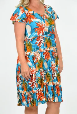 One Summer Chloe Crepe Swing Dress in- Above Knee Dresses | Knee Length Dresses