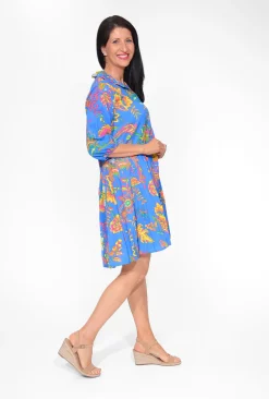 Orientique Coleen Organic Cotton Sleeve Collar Dress in- Cotton Dresses | Above Knee Dresses