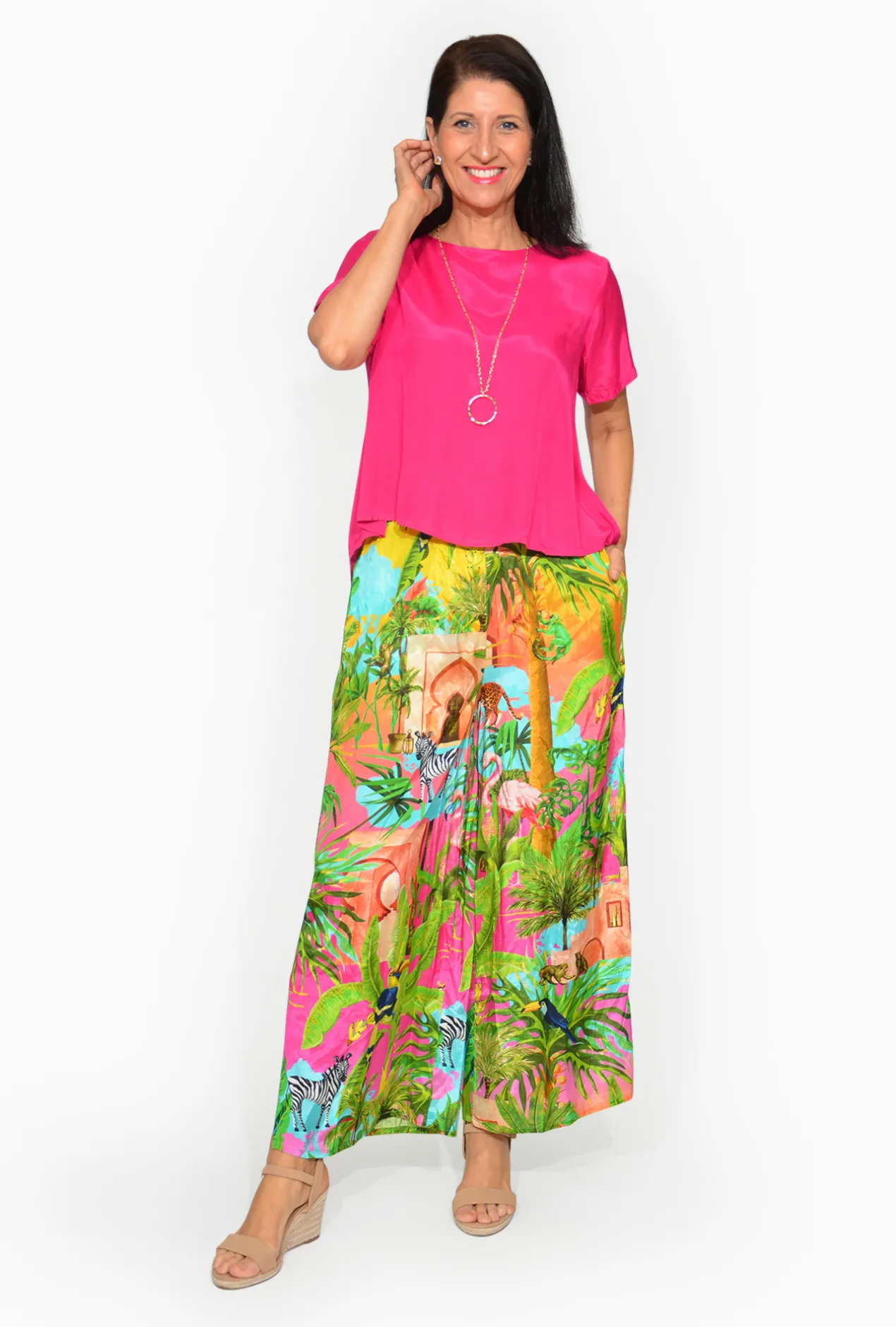 Escape Devin Rayon Short Sleeve Boxy Tee in- Short Sleeve Tops | Sleeved Dress