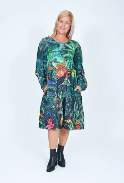 Orientique Devon Long Sleeve Dress in- Long Sleeved Dresses | Knee Length Dresses