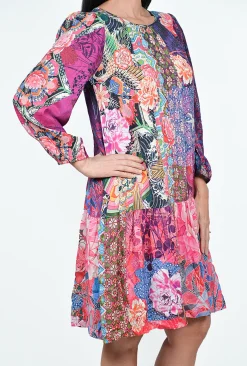 Orientique Devon Long Sleeve Dress in- Above Knee Dresses | Knee Length Dresses