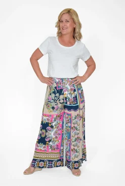 Orientique Dora Rayon Wide Leg Pant in-Women Womens Pants