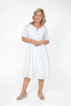 Orientique Emma Organic Cotton Short Sleeve Dress in- Short Sleeved Dresses | Organic Cotton Clothing