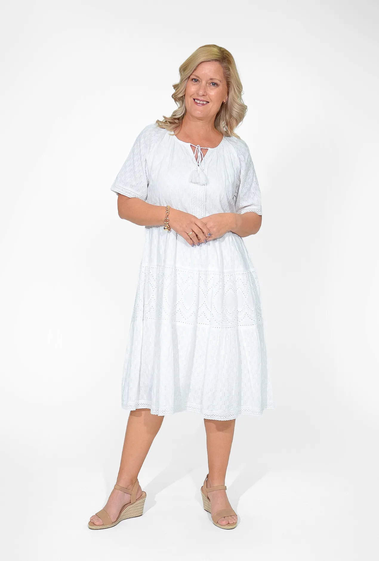 Orientique Emma Organic Cotton Short Sleeve Dress in- Short Sleeved Dresses | Organic Cotton Clothing