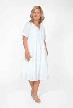 Orientique Emma Organic Cotton Short Sleeve Dress in- Short Sleeved Dresses | Organic Cotton Clothing