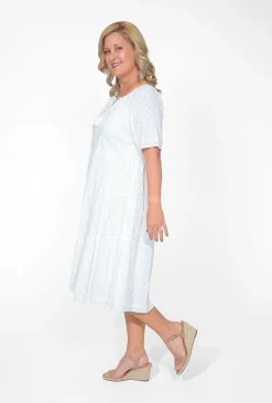 Orientique Emma Organic Cotton Short Sleeve Dress in- Short Sleeved Dresses | Organic Cotton Clothing