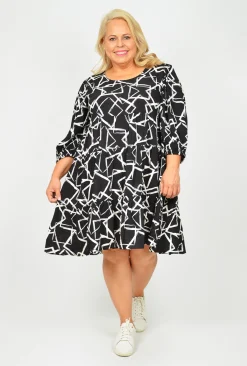 Fira Esme 3/4 sleeve Short Smock Dress- Above Knee Dresses | Short Sleeved Dresses