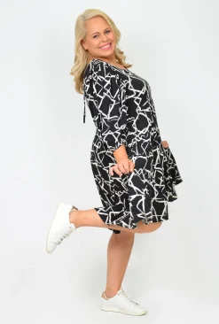 Fira Esme 3/4 sleeve Short Smock Dress- Above Knee Dresses | Short Sleeved Dresses