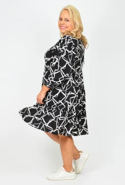 Fira Esme 3/4 sleeve Short Smock Dress- Above Knee Dresses | Short Sleeved Dresses