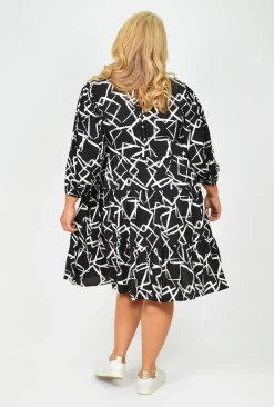 Fira Esme 3/4 sleeve Short Smock Dress- Above Knee Dresses | Short Sleeved Dresses