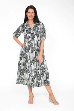 Orientique Francesca Organic Cotton Collar Dress in- Cotton Dresses | Organic Cotton Clothing