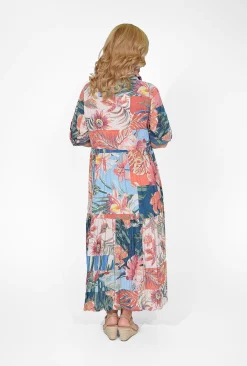 Orientique Francesca Organic Cotton Collar Dress in- Long Sleeved Dresses | Organic Cotton Clothing