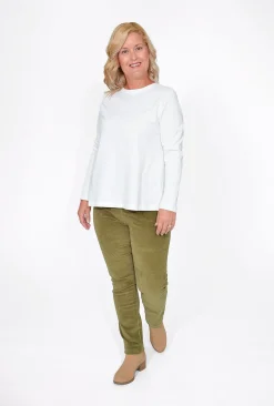 Orientique Frankie Ankle Length Slim Pants in-Women Cotton Pants | Womens Pants