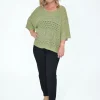 Charlotte The Label Freya Short Sleeve Knit in Sage Green- Knitwear Tops | Short Sleeve Tops