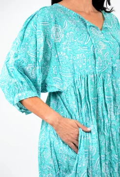 One Summer Genevieve Cotton Dress in- Long Sleeved Dresses | Above Knee Dresses