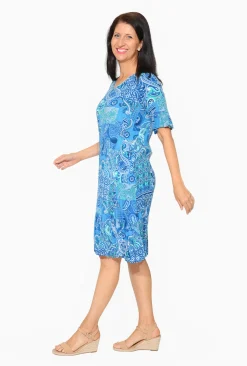 One Summer Harley Rayon Short Sleeve Dress in- Short Sleeved Dresses | Knee Length Dresses