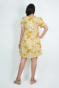 One Summer Harper Short Sleeve Rayon Dress in- Above Knee Dresses | Short Sleeved Dresses