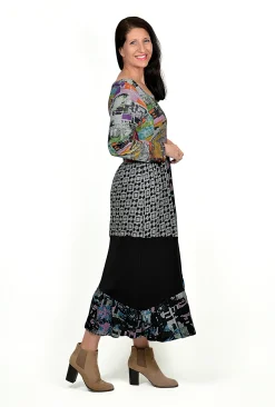 Orientique Izzy Long Sleeve Maxi Dress in Grey- Long Sleeved Dresses | Cotton Dresses