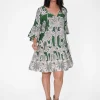 Dreamcatcher Jemima Frill Sleeve Boho Dress in- Long Sleeved Dresses | Knee Length Dresses