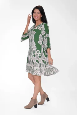 Dreamcatcher Jemima Frill Sleeve Boho Dress in- Long Sleeved Dresses | Knee Length Dresses