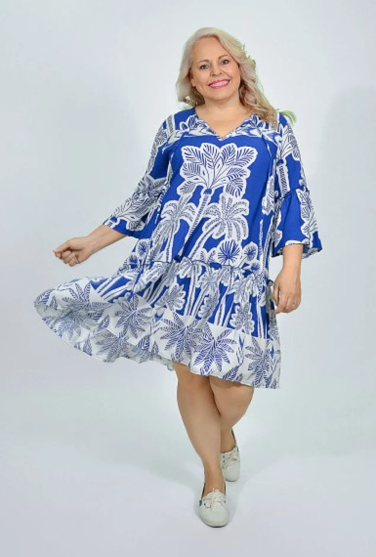 Dreamcatcher Jemima Frill Sleeve Boho Dress in- Long Sleeved Dresses | Knee Length Dresses