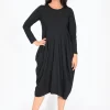 Orientique Jillian Long Sleeve Bubble Midi Dress in- Long Sleeved Dresses | Organic Cotton Clothing