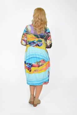 Orientique Josie Long Sleeve Bubble Dress in- Long Sleeved Dresses | Knee Length Dresses