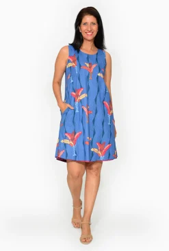 Orientique Joy Organic Cotton Reversible Shift Dress in- Cotton Dresses | Above Knee Dresses