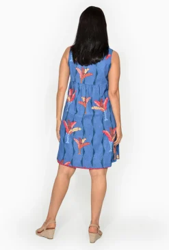 Orientique Joy Organic Cotton Reversible Shift Dress in- Cotton Dresses | Above Knee Dresses