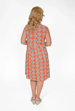 Orientique Joy Organic Cotton Shift Dress in- Cotton Dresses | Knee Length Dresses