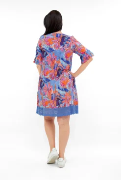 One Summer Julia Cotton Boho Tunic Dress in- Short Sleeved Dresses | Cotton Dresses